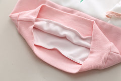 SSN040924-37  SSX220824-115 طقم بناتي قطن 100% ربيعي خريفي قطعتين ( بلوزة + بنطلون )