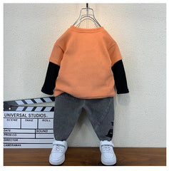 RM1227-44 طقم ولادي قطعتين ( بلوزة قطنية + بنطلون جينز )