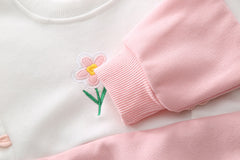 SSN040924-37  SSX220824-115 طقم بناتي قطن 100% ربيعي خريفي قطعتين ( بلوزة + بنطلون )