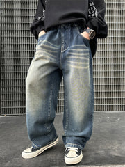 WZH301124-33 بنطلون جينز قصة عريضة