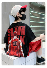 WZH301124-20 بردلة رياضية صيفية ماركة سلام دانك قطعتين ( بلوزة + شورت)