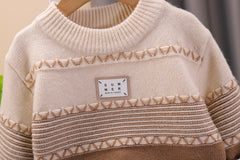 طقم قطعتين ( بلوزة صوف تقيل + بنطلون ) SSX220824-171