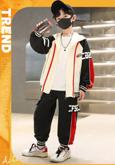 WZS040924-15 طقم ولادي قطني قطعتين تريننج ( جكيت + بنطلون)