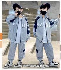 WZ261124-6 بدلة قطنية جودة ممتازة قطعتين ( جكيت + بنطلون)