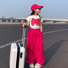 RM150424-20 طقم بناتي قطعتين ( بلوزة + بنطلون)