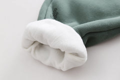 SSX220824-43 طقم ولادي شتوي تقيل مبطن فرو بالكامل قطعتين ( جكيت + بنطلون)