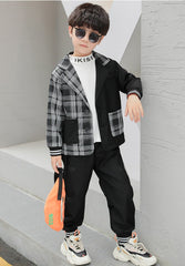 RM1227-19 بدلة ولادي قطعتين ( جكيت + بنطلون )