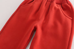 SSX220824-51 طقم ولادي شتوي تقيل مبطن فرو بالكامل قطعتين ( بلوزة + بنطلون) وعلى ظهر الطقم حقيبة