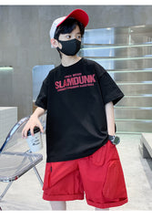 WZH301124-20 بردلة رياضية صيفية ماركة سلام دانك قطعتين ( بلوزة + شورت)