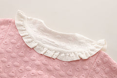 SSN040924-62 طقم بناتي قطن خريفي ربيعي 3 قطع ( جكيت + بلوزة + بنطلون جينز )