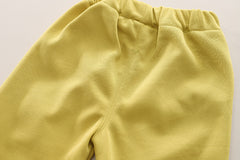 SSX220824-102 طقم قطن اصلي ربيعي خريفي قطعتين (بلوزة + بنطلون)