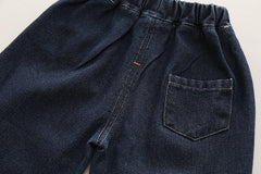 SSX220824-165 طقم ولادي ربيعي خريفي 3 قطع ( قميص +جكيت+ بنطلون جينز)