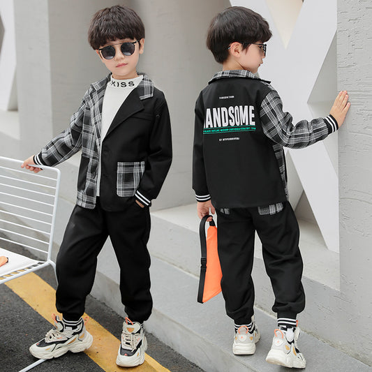 RM1227-19 بدلة ولادي قطعتين ( جكيت + بنطلون )