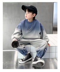 WZH301124-47 ترينج قطعتين قطن اصلي ربيعي خريفي (بلوزة + بنطلون)