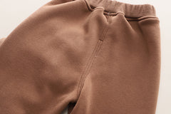 SSX220824-133 طقم شتوي تقيل مبطن فرو بالكامل قطعتين ( بلوزة + بنطلون)