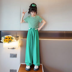 RM150424-6 طقم صيفي قطعتين ( بلوزة + بنطلون )