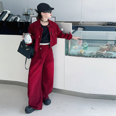 WZH191124-30 طقم بناتي قطعتين ( جكيت + بنطلون)