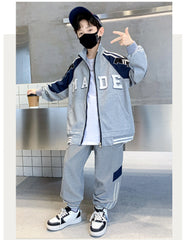 WZ261124-6 بدلة قطنية جودة ممتازة قطعتين ( جكيت + بنطلون)