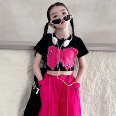 RM150424-20 طقم بناتي قطعتين ( بلوزة + بنطلون)