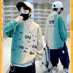 WZH301124-8 هودي ولادي قطن اصلي ربيعي خريفي دافية