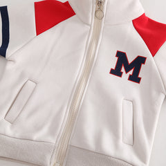 SSX220824-27 طقم ولادي شتوي تقيل مبطن فرو بالكامل قطعتين ( بلوزة + بنطلون)