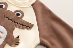 SSX220824-133 طقم شتوي تقيل مبطن فرو بالكامل قطعتين ( بلوزة + بنطلون)