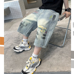 WZH301124-11 شورت جينز ناعم وطويل