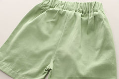 SSX220824-9 طقم ولادي قطعتين ( بلوزة قطنية + شورت ) توب كوليتي