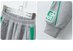 HBC040924-14 طقم بناتي قطن تقيل خريفي ربيعي قطعتين ( جكيت + بنطلون)