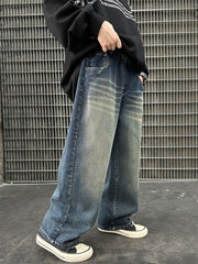 WZH301124-33 بنطلون جينز قصة عريضة