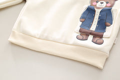 SSX220824-24 طقم ولادي شتوي قطن من جواه فرو تقيل قطعتين ( بلوزة + بنطلون)