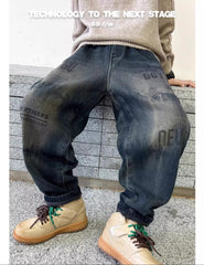 WZH301124-38 بنطلون جينز شتوي مبطن فرو