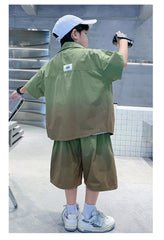 WZH301124-1 طقم صيفي قطعتين ( جكيت + شورت طويل)