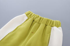 SSX220824-181 ترينج قطن دافي ربيعي خريفي قطعتين ( بلوزة + بنطلون)