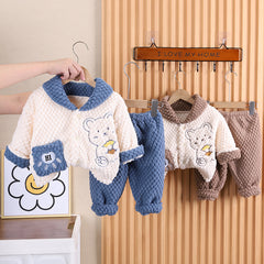 SSX220824-17 بجامة تقيلة جدا ولادي خامة ممتازة غسيل ولبس قطعتين ( جكيت + بنطلون)