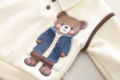 SSX220824-24 طقم ولادي شتوي قطن من جواه فرو تقيل قطعتين ( بلوزة + بنطلون)