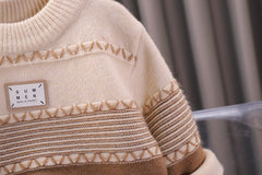 طقم قطعتين ( بلوزة صوف تقيل + بنطلون ) SSX220824-171