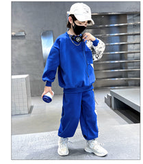 WZH301124-52 بدلة سبورت ولادي قطن قطعتين ( بلوزة + بنطلون)