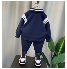 SSX220824-128 ترينج ولادي ربيعي قطعتين ( بلوزة + بنطلون)