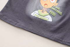 SSX220824-92 طقم صيفي قطعتين ( بلوزة + شورت )