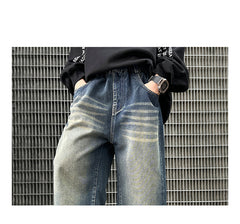 WZH301124-33 بنطلون جينز قصة عريضة