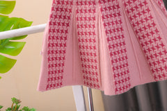 SSX220824-175 طقم بناتي صوف تقيل وناعم شتوي قطعتين ( جكيت + تنورة)