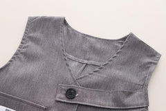 SSX220824-127 بدلة 3 قطع ( قميص + فست+ بنطلون)