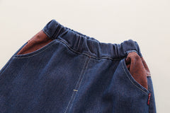 SSX220824-141 طقم جينز 3 قطع ( جكيت + بلوزة + بنطلون )