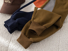 SSX220824-121 بدلة 3 قطع قطن  خريفي ربيعي دافي ( بلوزة + جكيت + بنطلون)