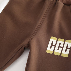 SSX220824-57 طقم ولادي شتوي تقيل مبطن فرو بالكامل قطعتين ( بلوزة + بنطلون)