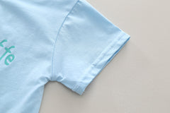 SSX220824-80 طقم صيفي 3 قطع ( بلوزة + شورت + شنتة)