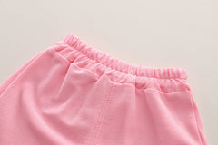 SSN040924-11 طقم بناتي صيفي قطعتين ( بلوزة + بنطلون)