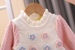 SSX220824-169 فستان بناتي صوف تقيل وناعم شتوي دافي