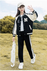 RM090424-28 طقم سبورت بناتي قطعتين ( جكيت + بنطلون )